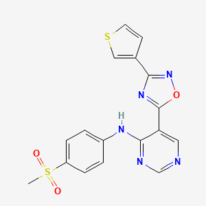 N-(4-methanesulfonylphenyl)-5-[3-(thiophen-3-yl)-1,2,4-oxadiazol-5-yl]pyrimidin-4-amine