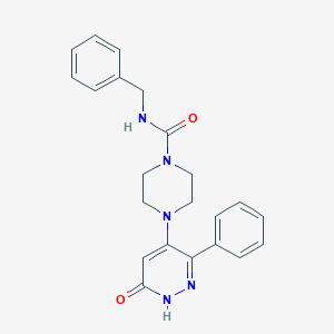 molecular formula C22H23N5O2 B6439977 N-benzyl-4-(6-oxo-3-phenyl-1,6-dihydropyridazin-4-yl)piperazine-1-carboxamide CAS No. 2548991-86-0