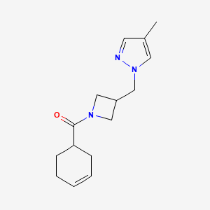 1-{[1-(cyclohex-3-ene-1-carbonyl)azetidin-3-yl]methyl}-4-methyl-1H-pyrazole