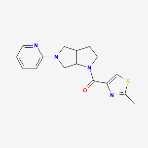 molecular formula C16H18N4OS B6440068 2-[1-(2-methyl-1,3-thiazole-4-carbonyl)-octahydropyrrolo[2,3-c]pyrrol-5-yl]pyridine CAS No. 2549052-59-5