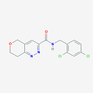 molecular formula C15H13Cl2N3O2 B6440073 N-[(2,4-dichlorophenyl)methyl]-5H,7H,8H-pyrano[4,3-c]pyridazine-3-carboxamide CAS No. 2549065-19-0