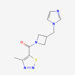 5-{3-[(1H-imidazol-1-yl)methyl]azetidine-1-carbonyl}-4-methyl-1,2,3-thiadiazole