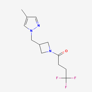 4,4,4-trifluoro-1-{3-[(4-methyl-1H-pyrazol-1-yl)methyl]azetidin-1-yl}butan-1-one