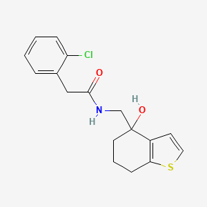 molecular formula C17H18ClNO2S B6440121 2-(2-chlorophenyl)-N-[(4-hydroxy-4,5,6,7-tetrahydro-1-benzothiophen-4-yl)methyl]acetamide CAS No. 2549051-46-7