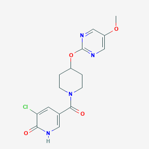 molecular formula C16H17ClN4O4 B6440256 3-chloro-5-{4-[(5-methoxypyrimidin-2-yl)oxy]piperidine-1-carbonyl}pyridin-2-ol CAS No. 2548981-11-7