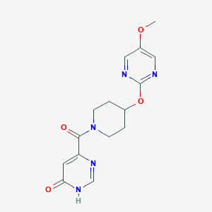 molecular formula C15H17N5O4 B6440292 6-{4-[(5-methoxypyrimidin-2-yl)oxy]piperidine-1-carbonyl}pyrimidin-4-ol CAS No. 2549048-30-6