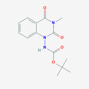 molecular formula C14H17N3O4 B064403 tert-Butyl (3-methyl-2,4-dioxo-3,4-dihydroquinazolin-1(2H)-yl)carbamate CAS No. 159850-23-4