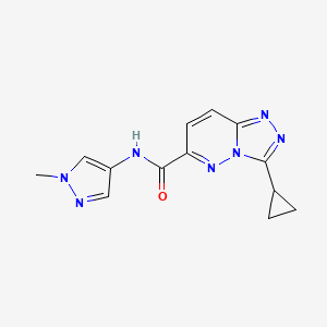 molecular formula C13H13N7O B6440307 3-cyclopropyl-N-(1-methyl-1H-pyrazol-4-yl)-[1,2,4]triazolo[4,3-b]pyridazine-6-carboxamide CAS No. 2548999-69-3
