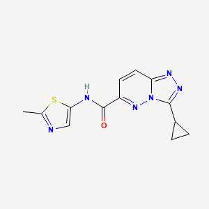 molecular formula C13H12N6OS B6440311 3-cyclopropyl-N-(2-methyl-1,3-thiazol-5-yl)-[1,2,4]triazolo[4,3-b]pyridazine-6-carboxamide CAS No. 2549037-68-3