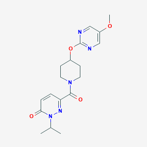 molecular formula C18H23N5O4 B6440316 6-{4-[(5-methoxypyrimidin-2-yl)oxy]piperidine-1-carbonyl}-2-(propan-2-yl)-2,3-dihydropyridazin-3-one CAS No. 2549019-84-1