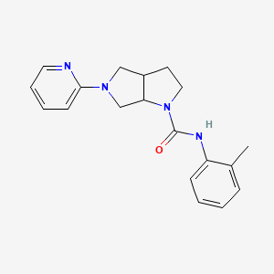 molecular formula C19H22N4O B6440345 N-(2-methylphenyl)-5-(pyridin-2-yl)-octahydropyrrolo[3,4-b]pyrrole-1-carboxamide CAS No. 2548991-63-3