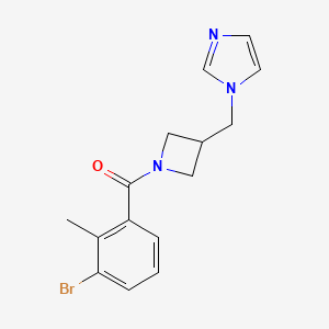 molecular formula C15H16BrN3O B6440363 1-{[1-(3-bromo-2-methylbenzoyl)azetidin-3-yl]methyl}-1H-imidazole CAS No. 2548981-07-1