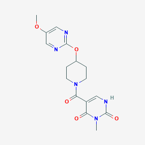 molecular formula C16H19N5O5 B6440375 5-{4-[(5-methoxypyrimidin-2-yl)oxy]piperidine-1-carbonyl}-3-methyl-1,2,3,4-tetrahydropyrimidine-2,4-dione CAS No. 2548977-58-6