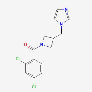 molecular formula C14H13Cl2N3O B6440429 1-{[1-(2,4-dichlorobenzoyl)azetidin-3-yl]methyl}-1H-imidazole CAS No. 2549044-63-3