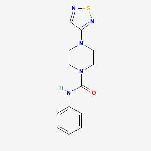 molecular formula C13H15N5OS B6440455 N-phenyl-4-(1,2,5-thiadiazol-3-yl)piperazine-1-carboxamide CAS No. 2548982-71-2