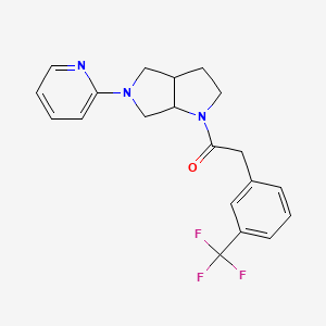 molecular formula C20H20F3N3O B6440512 1-[5-(pyridin-2-yl)-octahydropyrrolo[3,4-b]pyrrol-1-yl]-2-[3-(trifluoromethyl)phenyl]ethan-1-one CAS No. 2549054-52-4