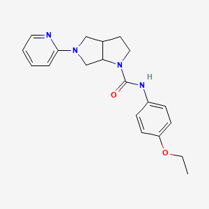 molecular formula C20H24N4O2 B6440579 N-(4-ethoxyphenyl)-5-(pyridin-2-yl)-octahydropyrrolo[3,4-b]pyrrole-1-carboxamide CAS No. 2549026-63-1
