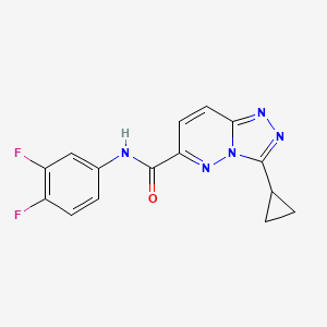 molecular formula C15H11F2N5O B6440601 3-cyclopropyl-N-(3,4-difluorophenyl)-[1,2,4]triazolo[4,3-b]pyridazine-6-carboxamide CAS No. 2548998-80-5