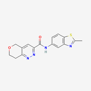 molecular formula C16H14N4O2S B6440606 N-(2-methyl-1,3-benzothiazol-5-yl)-5H,7H,8H-pyrano[4,3-c]pyridazine-3-carboxamide CAS No. 2549025-22-9