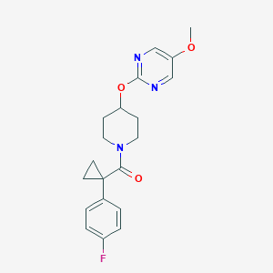 molecular formula C20H22FN3O3 B6440614 2-({1-[1-(4-fluorophenyl)cyclopropanecarbonyl]piperidin-4-yl}oxy)-5-methoxypyrimidine CAS No. 2549064-06-2