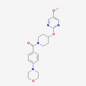 molecular formula C21H26N4O4 B6440620 4-(4-{4-[(5-methoxypyrimidin-2-yl)oxy]piperidine-1-carbonyl}phenyl)morpholine CAS No. 2548978-89-6