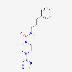 molecular formula C16H21N5OS B6440652 N-(3-phenylpropyl)-4-(1,2,5-thiadiazol-3-yl)piperazine-1-carboxamide CAS No. 2549028-63-7