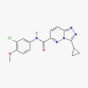 molecular formula C16H14ClN5O2 B6440654 N-(3-chloro-4-methoxyphenyl)-3-cyclopropyl-[1,2,4]triazolo[4,3-b]pyridazine-6-carboxamide CAS No. 2549006-32-6