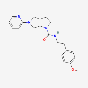 molecular formula C21H26N4O2 B6440657 N-[2-(4-methoxyphenyl)ethyl]-5-(pyridin-2-yl)-octahydropyrrolo[3,4-b]pyrrole-1-carboxamide CAS No. 2549011-49-4
