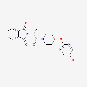 molecular formula C21H22N4O5 B6440688 2-(1-{4-[(5-methoxypyrimidin-2-yl)oxy]piperidin-1-yl}-1-oxopropan-2-yl)-2,3-dihydro-1H-isoindole-1,3-dione CAS No. 2548982-14-3
