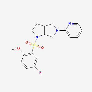 molecular formula C18H20FN3O3S B6440730 2-[1-(5-fluoro-2-methoxybenzenesulfonyl)-octahydropyrrolo[2,3-c]pyrrol-5-yl]pyridine CAS No. 2549003-88-3