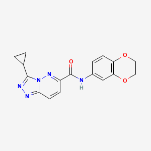 molecular formula C17H15N5O3 B6440752 3-cyclopropyl-N-(2,3-dihydro-1,4-benzodioxin-6-yl)-[1,2,4]triazolo[4,3-b]pyridazine-6-carboxamide CAS No. 2549027-91-8