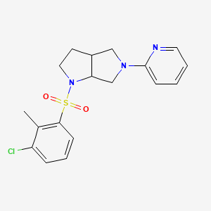 molecular formula C18H20ClN3O2S B6440766 2-[1-(3-chloro-2-methylbenzenesulfonyl)-octahydropyrrolo[2,3-c]pyrrol-5-yl]pyridine CAS No. 2549015-66-7