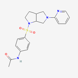 molecular formula C19H22N4O3S B6440799 N-(4-{[5-(pyridin-2-yl)-octahydropyrrolo[2,3-c]pyrrol-1-yl]sulfonyl}phenyl)acetamide CAS No. 2549005-97-0