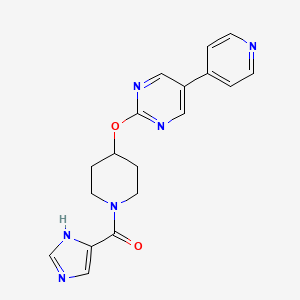 2-{[1-(1H-imidazole-4-carbonyl)piperidin-4-yl]oxy}-5-(pyridin-4-yl)pyrimidine