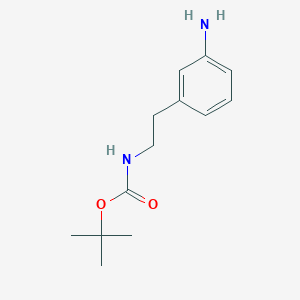 molecular formula C13H20N2O2 B064409 tert-Butyl 3-aminophenethylcarbamate CAS No. 180079-94-1