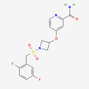 4-({1-[(2,5-difluorophenyl)methanesulfonyl]azetidin-3-yl}oxy)pyridine-2-carboxamide