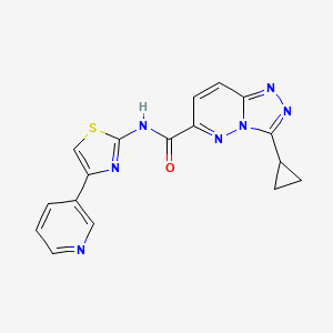 molecular formula C17H13N7OS B6441003 3-cyclopropyl-N-[4-(pyridin-3-yl)-1,3-thiazol-2-yl]-[1,2,4]triazolo[4,3-b]pyridazine-6-carboxamide CAS No. 2548978-09-0