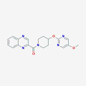 molecular formula C19H19N5O3 B6441031 2-{4-[(5-methoxypyrimidin-2-yl)oxy]piperidine-1-carbonyl}quinoxaline CAS No. 2548998-37-2