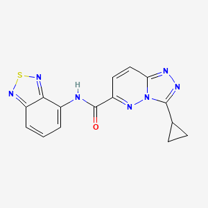 molecular formula C15H11N7OS B6441063 N-(2,1,3-benzothiadiazol-4-yl)-3-cyclopropyl-[1,2,4]triazolo[4,3-b]pyridazine-6-carboxamide CAS No. 2549029-41-4