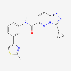 molecular formula C19H16N6OS B6441089 3-cyclopropyl-N-[3-(2-methyl-1,3-thiazol-4-yl)phenyl]-[1,2,4]triazolo[4,3-b]pyridazine-6-carboxamide CAS No. 2548995-72-6