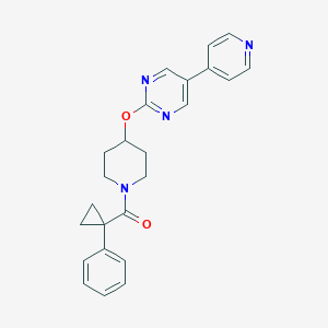 molecular formula C24H24N4O2 B6441105 2-{[1-(1-phenylcyclopropanecarbonyl)piperidin-4-yl]oxy}-5-(pyridin-4-yl)pyrimidine CAS No. 2548998-59-8