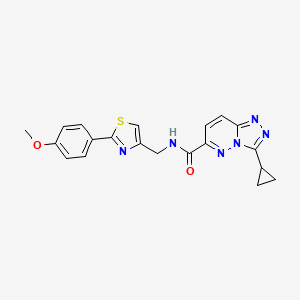 molecular formula C20H18N6O2S B6441129 3-cyclopropyl-N-{[2-(4-methoxyphenyl)-1,3-thiazol-4-yl]methyl}-[1,2,4]triazolo[4,3-b]pyridazine-6-carboxamide CAS No. 2548980-79-4