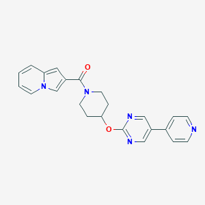 2-(4-{[5-(pyridin-4-yl)pyrimidin-2-yl]oxy}piperidine-1-carbonyl)indolizine