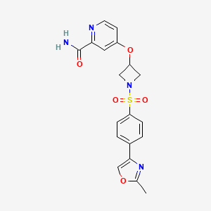 molecular formula C19H18N4O5S B6441161 4-({1-[4-(2-methyl-1,3-oxazol-4-yl)benzenesulfonyl]azetidin-3-yl}oxy)pyridine-2-carboxamide CAS No. 2549063-31-0