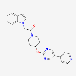 molecular formula C24H23N5O2 B6441190 2-(1H-indol-1-yl)-1-(4-{[5-(pyridin-4-yl)pyrimidin-2-yl]oxy}piperidin-1-yl)ethan-1-one CAS No. 2549025-90-1