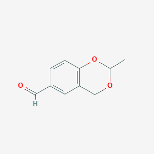 molecular formula C10H10O3 B064412 2-methyl-4H-1,3-benzodioxine-6-carbaldehyde CAS No. 189683-84-9