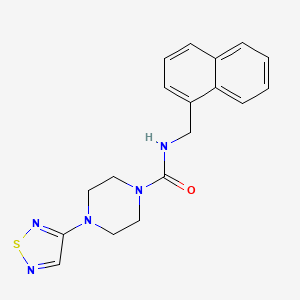 molecular formula C18H19N5OS B6441225 N-[(naphthalen-1-yl)methyl]-4-(1,2,5-thiadiazol-3-yl)piperazine-1-carboxamide CAS No. 2548982-09-6