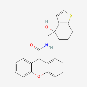 molecular formula C23H21NO3S B6441243 N-[(4-hydroxy-4,5,6,7-tetrahydro-1-benzothiophen-4-yl)methyl]-9H-xanthene-9-carboxamide CAS No. 2549011-44-9