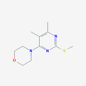 molecular formula C11H17N3OS B6441292 4-[5,6-dimethyl-2-(methylsulfanyl)pyrimidin-4-yl]morpholine CAS No. 2549012-92-0