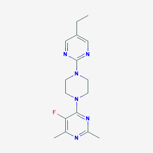 molecular formula C16H21FN6 B6441317 4-[4-(5-ethylpyrimidin-2-yl)piperazin-1-yl]-5-fluoro-2,6-dimethylpyrimidine CAS No. 2640902-81-2